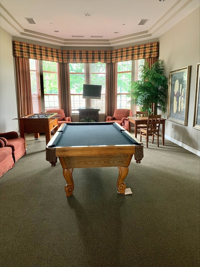 8529 Sawyer Ct, Joliet, IL 60431 - recreation room with carpet, billiards table, and baseboards