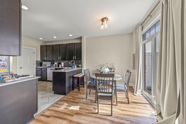 8529 Sawyer Ct, Joliet, IL 60431 - dining space featuring recessed lighting and light wood-style floors