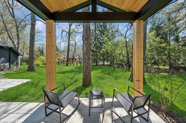 1933 Ridgewood Ln W, Glenview, IL 60025 - view of patio with view of wooded area