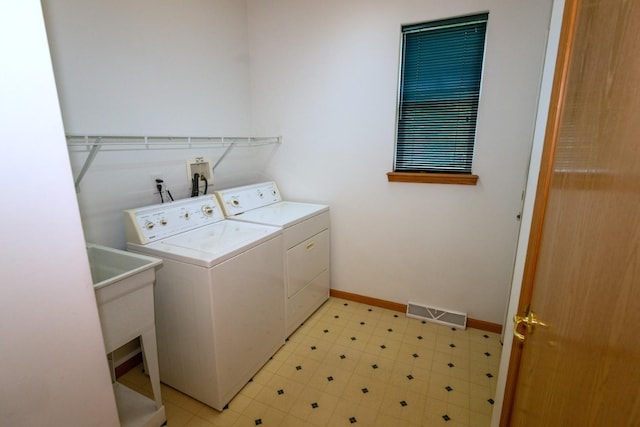 3404 Steeplechase Way, Grayslake, IL 60030 - laundry room with washer and clothes dryer, baseboards, and light flooring