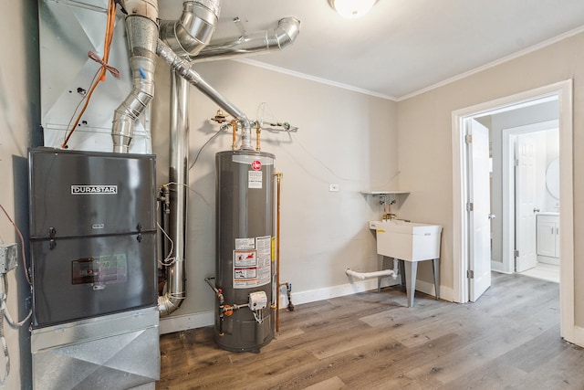 utilities featuring gas water heater
