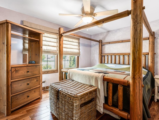 302 Delaware Dr, Bolingbrook, IL 60440 - bedroom featuring a ceiling fan and hardwood / wood-style floors