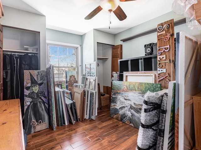 302 Delaware Dr, Bolingbrook, IL 60440 - bedroom featuring ceiling fan and wood finished floors