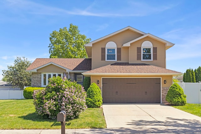2810 Billie Limacher Ln, Plainfield, IL 60586 - view of front facade featuring a garage, driveway, brick siding, and roof with shingles
