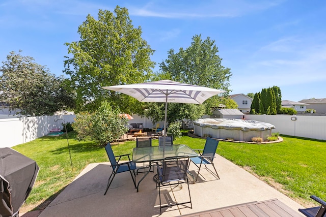 2810 Billie Limacher Ln, Plainfield, IL 60586 - view of patio / terrace featuring outdoor dining area and a grill