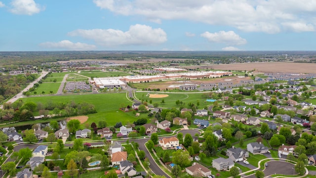 bird's eye view with a residential view