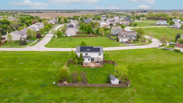 drone / aerial view with a residential view
