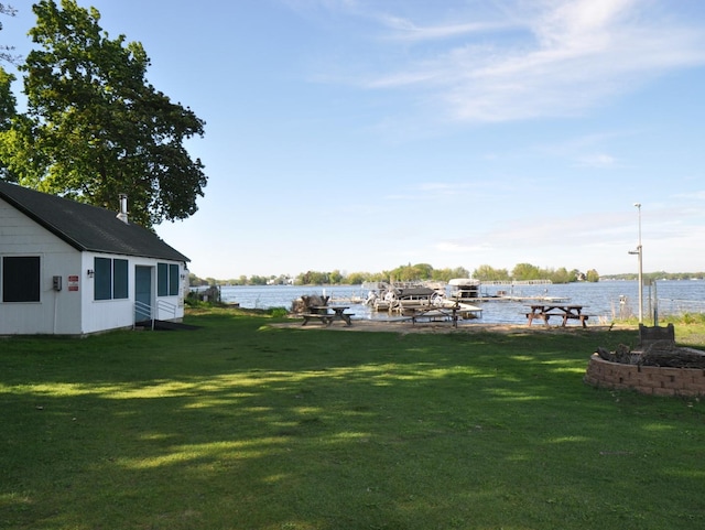 2912 Magellan Dr, Mchenry, IL 60051 - view of green lawn with a water view