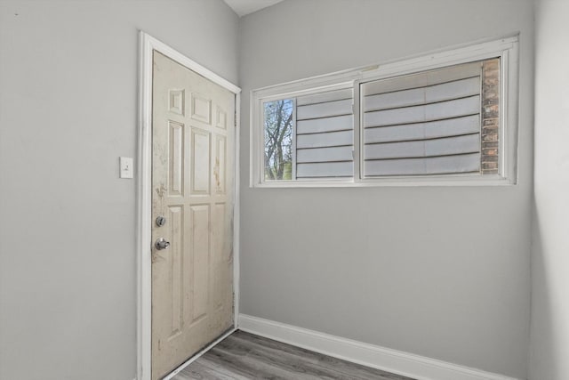 8943 S Lowe Ave, Chicago, IL 60620 - doorway to outside with wood finished floors and baseboards