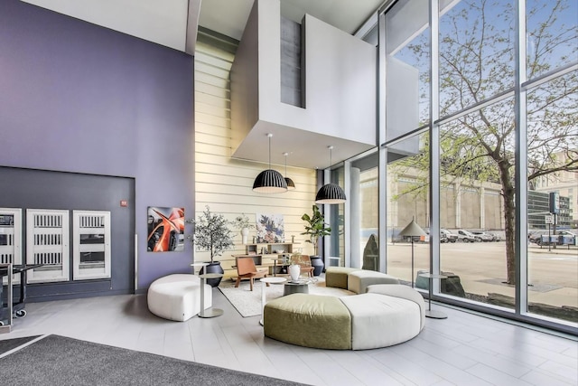235 W Van Buren St Unit 3414, Chicago, IL 60607 - community lobby with a towering ceiling and expansive windows