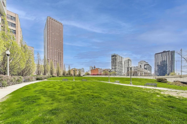235 W Van Buren St Unit 3414, Chicago, IL 60607 - view of community featuring a yard and a city view