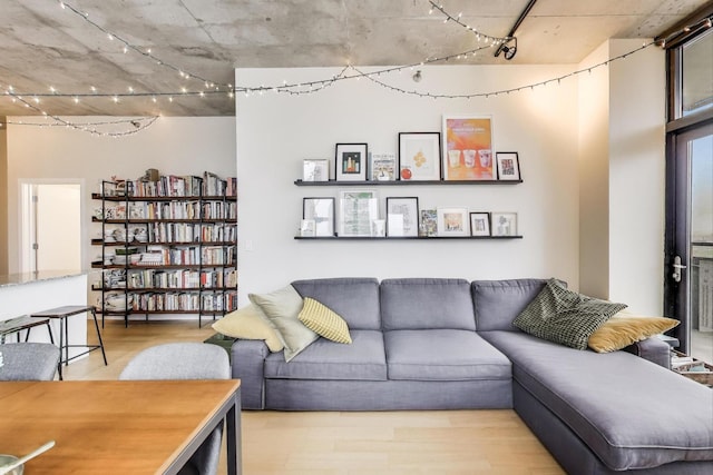 235 W Van Buren St Unit 3414, Chicago, IL 60607 - living area featuring light wood-style flooring and rail lighting