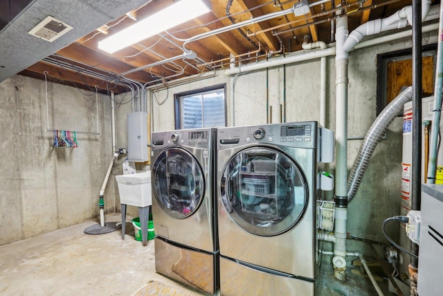 1509 Wilson Ave, Wheaton, IL 60189 - laundry area with independent washer and dryer and electric panel