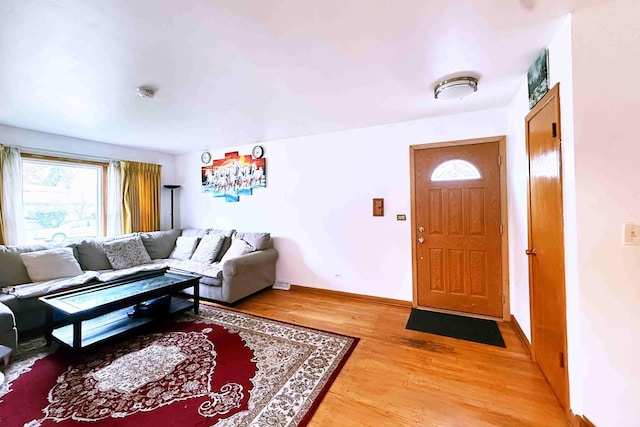 6742 W Forest View Ln, Niles, IL 60714 - living area with baseboards and light wood-style flooring