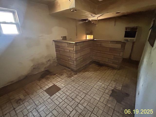 14839 Cooper Ave, Harvey, IL 60426 - indoor dry bar with brick patterned flooring