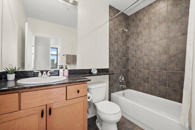 233 E 13th St Unit 2209, Chicago, IL 60605 - bathroom featuring toilet, shower / washtub combination, vanity, and tile patterned flooring