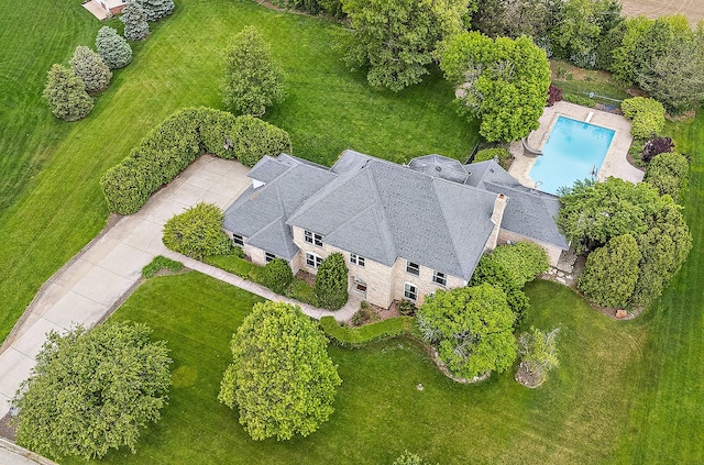 12318 W Donegal Ln, New Lenox, IL 60451 - aerial view of property and surrounding area featuring a pool