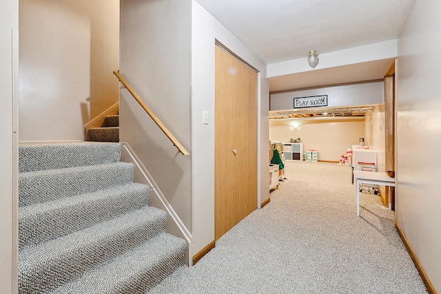 12318 W Donegal Ln, New Lenox, IL 60451 - stairway with carpet flooring and baseboards