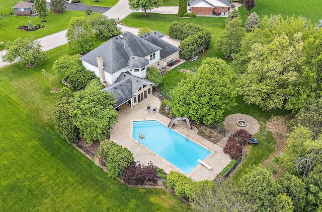 12318 W Donegal Ln, New Lenox, IL 60451 - drone / aerial view of a pool