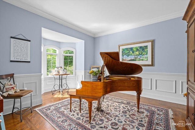 4779 Lees Ct, Oswego, IL 60543 - sitting room with a wainscoted wall and ornamental molding