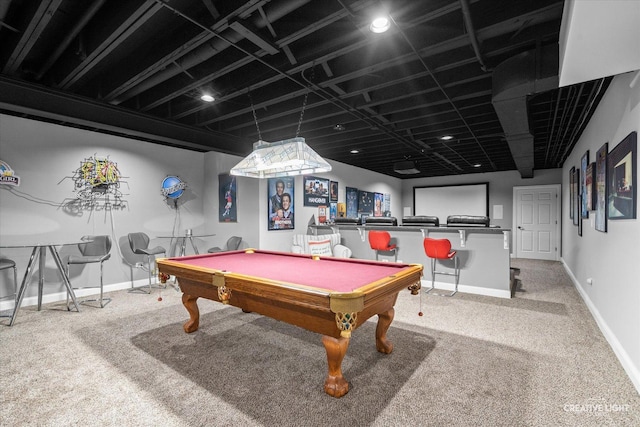 4779 Lees Ct, Oswego, IL 60543 - playroom featuring baseboards, carpet floors, and pool table