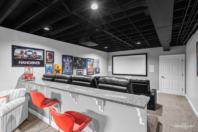 4779 Lees Ct, Oswego, IL 60543 - home theater room featuring carpet flooring and baseboards
