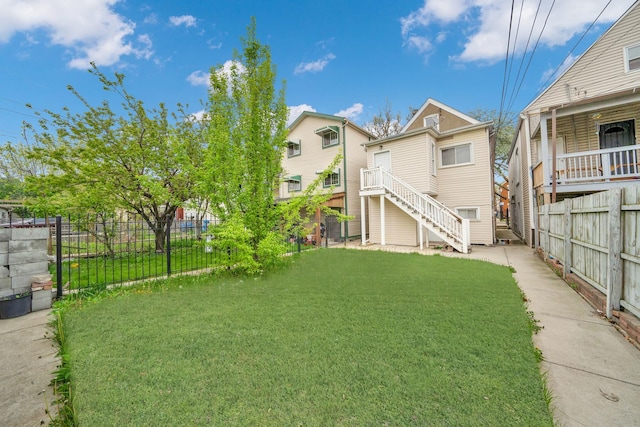2720 S Christiana Ave, Chicago, IL 60623 - view of yard with stairs and fence