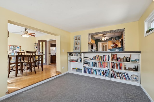 2815 W Jarvis Ave, Chicago, IL 60645 - sitting room with ceiling fan and baseboards