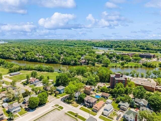 1027 Paul St, Ottawa, IL 61350 - aerial view of a large body of water and a forest