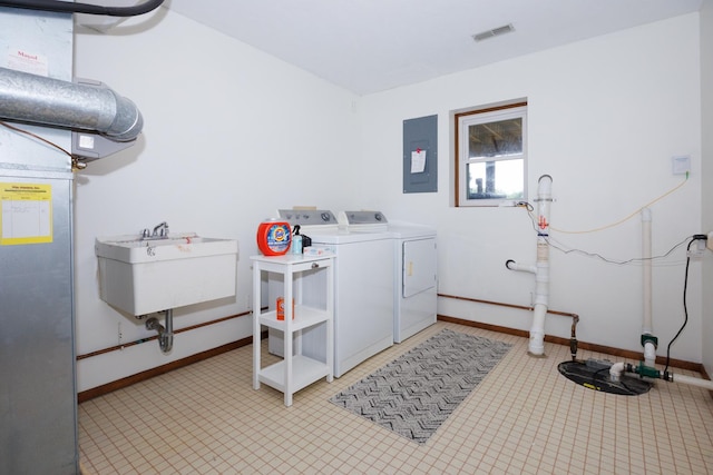 107 Regal Dr, Normal, IL 61761 - washroom featuring washer and clothes dryer and electric panel