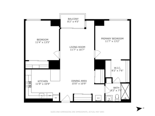 345 N Canal St Unit 1003, Chicago, IL 60606 - room layout