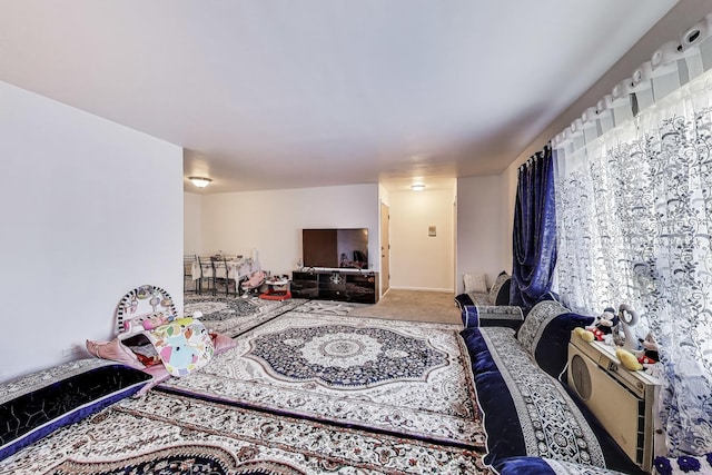 view of carpeted living area