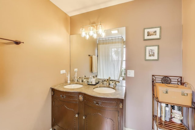 full bath with double vanity