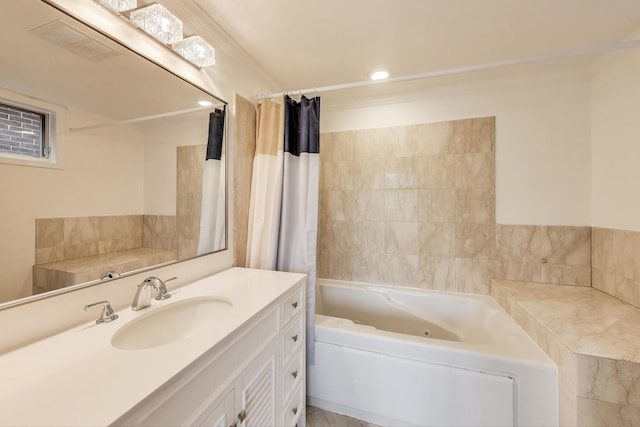 1426 N Cleveland Ave Unit 3, Chicago, IL 60610 - bathroom with vanity and a combined bath / shower with jetted tub