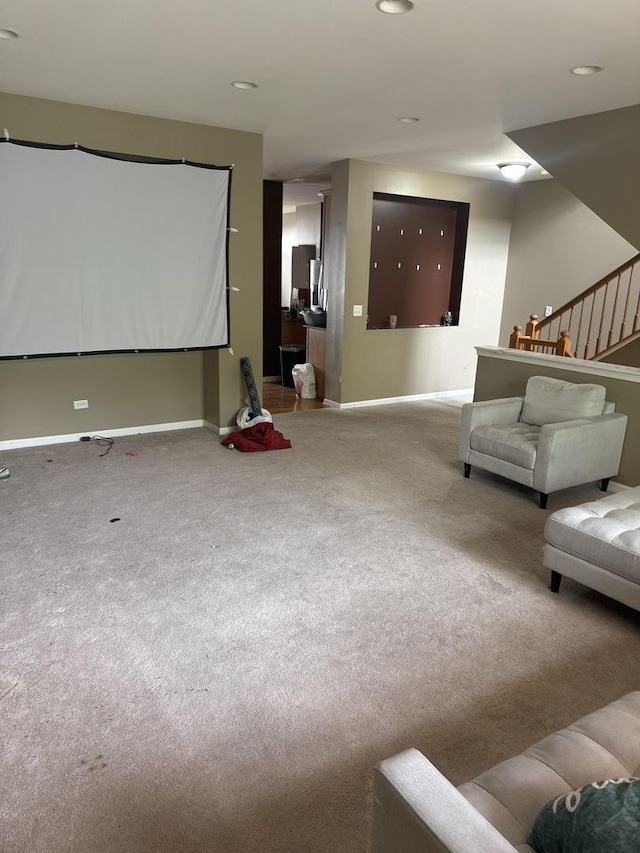 5588 Cambridge Way, Hanover Park, IL 60133 - carpeted cinema featuring baseboards and recessed lighting