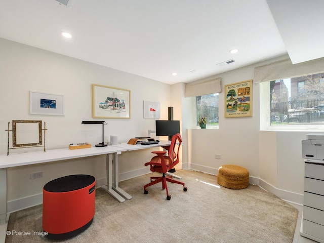 2426 W Mclean Ave, Chicago, IL 60647 - carpeted office with baseboards and recessed lighting