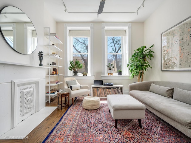 2426 W Mclean Ave, Chicago, IL 60647 - living room with track lighting and wood finished floors