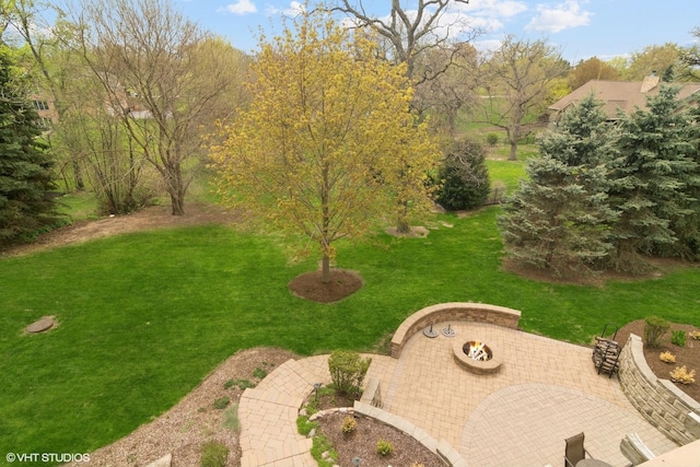 view of grassy yard