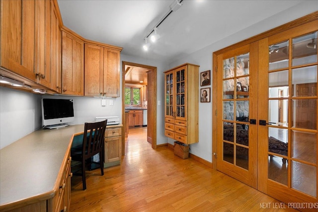6N198 Old Homestead Rd, Saint Charles, IL 60175 - office space featuring french doors and light wood-style floors