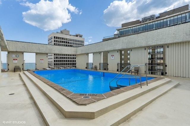 community pool with central air condition unit