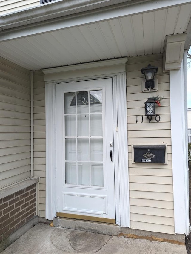 view of doorway to property