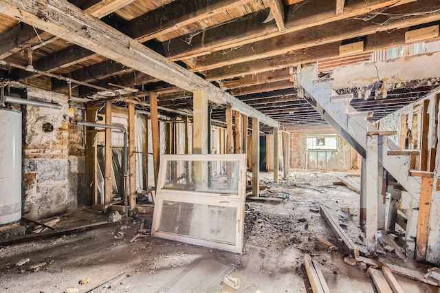 7002 S Hermitage Ave, Chicago, IL 60636 - misc room with stairway and water heater