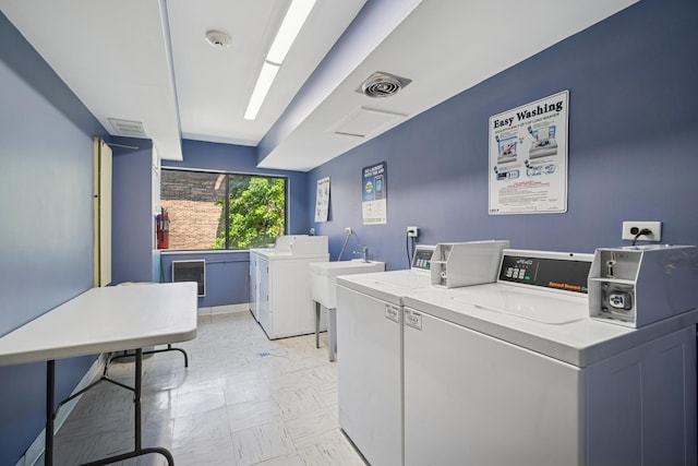 925 Spring Hill Dr Unit 211, Northbrook, IL 60062 - shared laundry room with washer and dryer and an office area