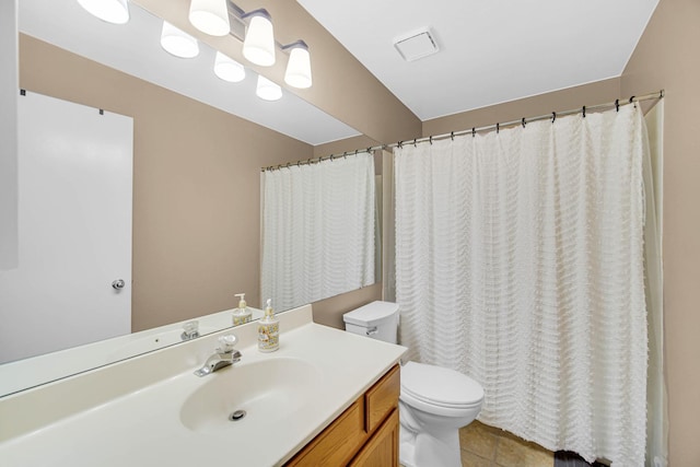 517 Woodcrest Dr, Mundelein, IL 60060 - full bathroom with vanity, tile patterned flooring, and a shower with curtain