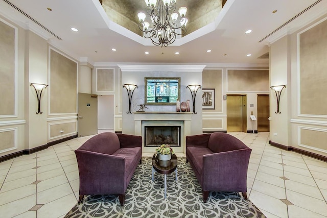 340 W Superior St Unit 1602, Chicago, IL 60654 - common area with ornamental molding and a decorative wall