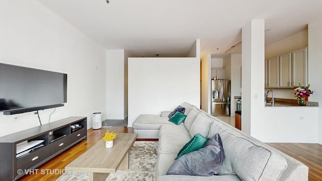 340 W Superior St Unit 1602, Chicago, IL 60654 - living room featuring wood finished floors
