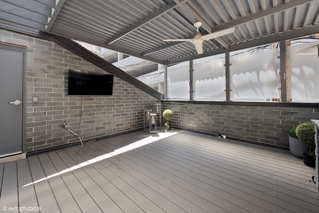 216 S Green St Unit 1N, Chicago, IL 60607 - unfurnished sunroom featuring ceiling fan