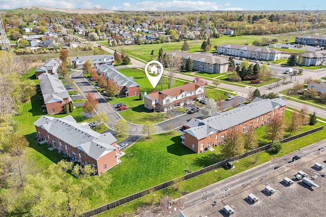 aerial perspective of suburban area