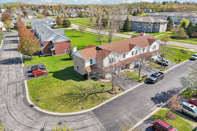 aerial perspective of suburban area