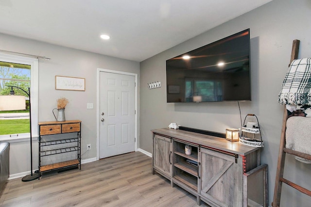 4603 Bonner Dr, Mchenry, IL 60050 - foyer with light wood finished floors, baseboards, and recessed lighting